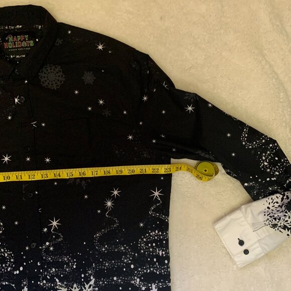 2 Urban Heritage Happy Holidays Casual Shirts Men Sz XL Christmas All Over Print - Picture 8 of 15